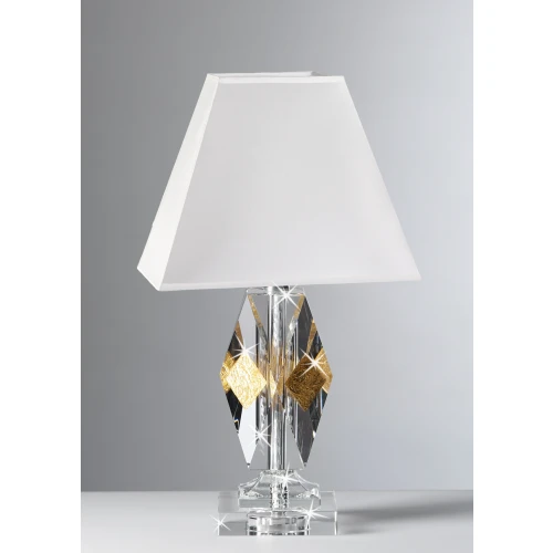 LUME IN CRISTALLO ROMBI ORO RANOLDI CM.40