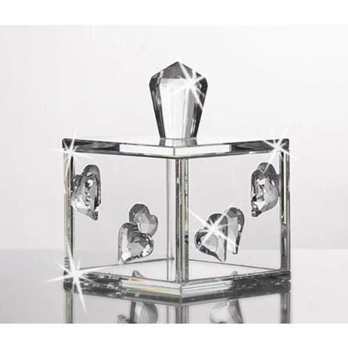 SCATOLA IN CRISTALLO CUORICINI CM.9 - RANOLDI