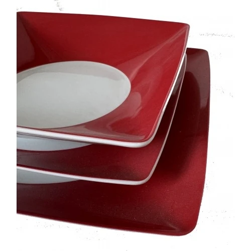 Moderno Set 9 posti tavola in porcellana quadrati Thomas