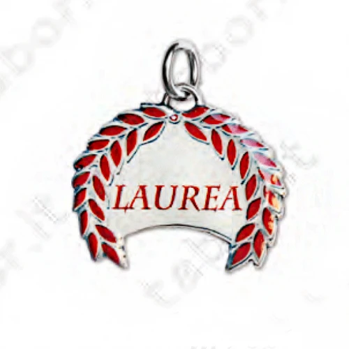 Ciondolo corona alloro - Bomboniera laurea