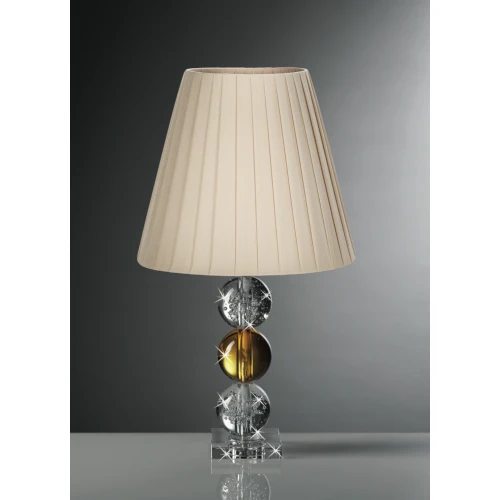 Lampada in Cristallo Ranoldi con Sfere Effetto Bollicine e Ambra | Eleganza Classica