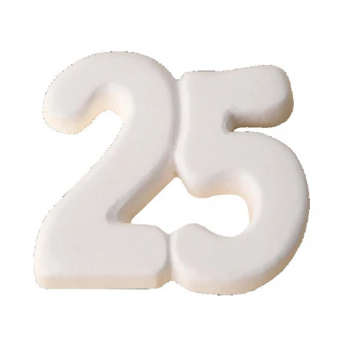 Gessetto a forma di 25ESIMO