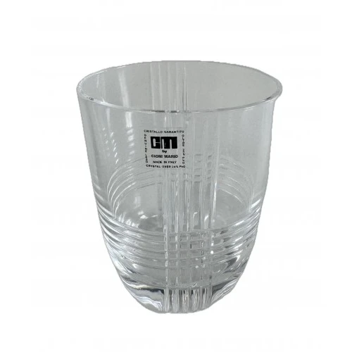 SET 6 BICCHIERE WHISKY IN CRISTALLO TAGLIATO 