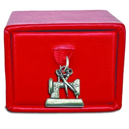 Scatolina porta confetti con macchina da cucire e forbici da sarto per laurea in MODA