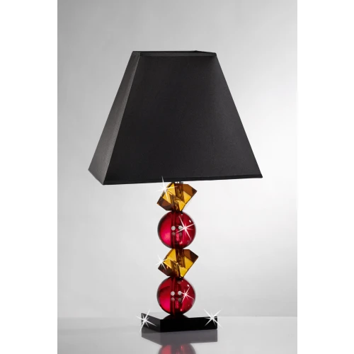 LUMETTO IN CRISTALLO AMBRA E ROSSO - RANOLDI