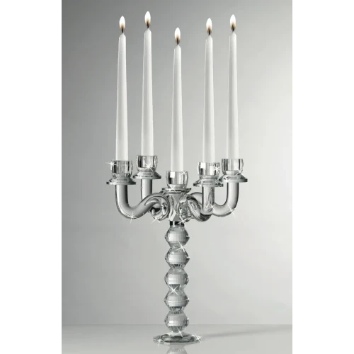 CANDELABRO 5 FIAMME IN CRISTALLO - RANOLDI 