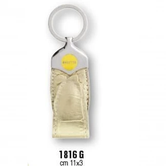 PORTACHIAVI IN PELLE CON MEMORIA USB 16GB ORO