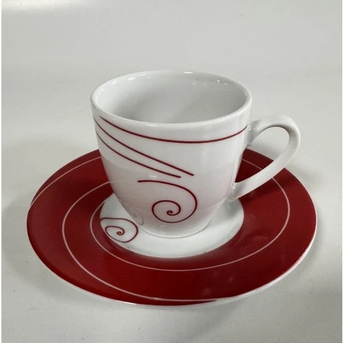 SET 12 TAZZE DA CAFFE' IN PORCELLANA DECORATA