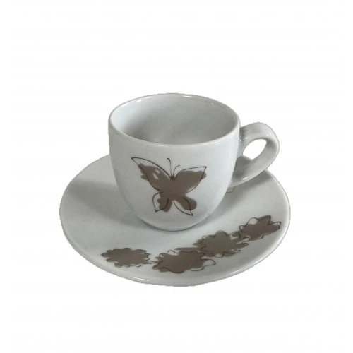 12 TAZZINE DA CAFFE' IN FINE PORCELLANA