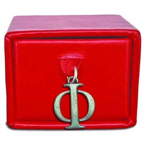 Scatolina porta confetti con ciondolo PHI per laurea in FILOSOFIA