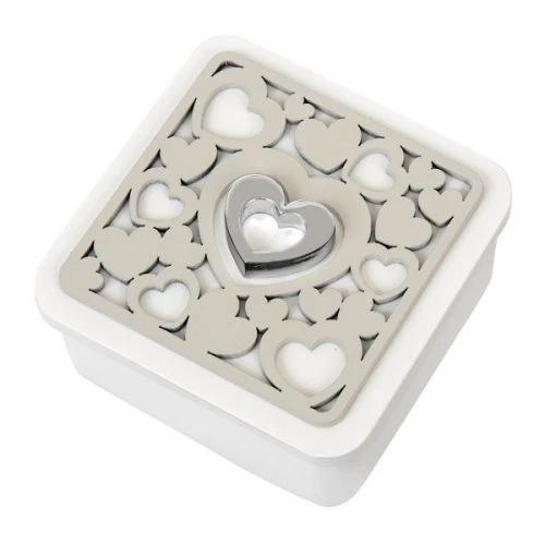 Scatolina cuore inserto argento