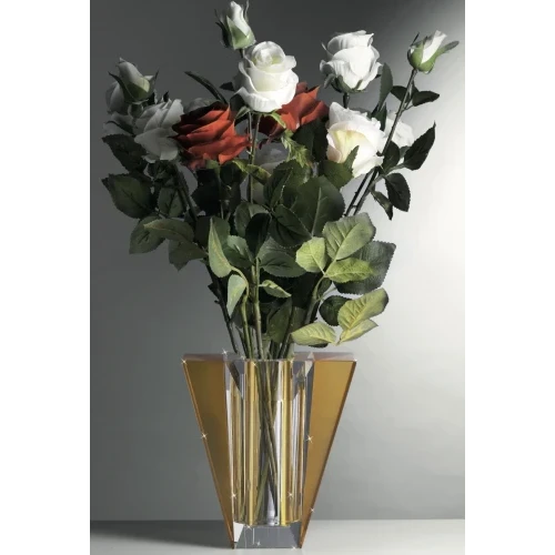 VASO CRISTALLO A SVASARE AMBRA - RANOLDI CM.20