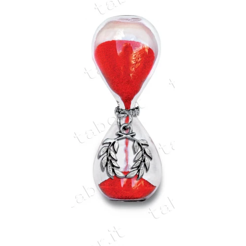 Clessidra laurea ciondolo alloro con scatola