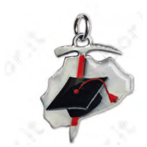 Ciondolo roccia e piccone - Bomboniera laurea