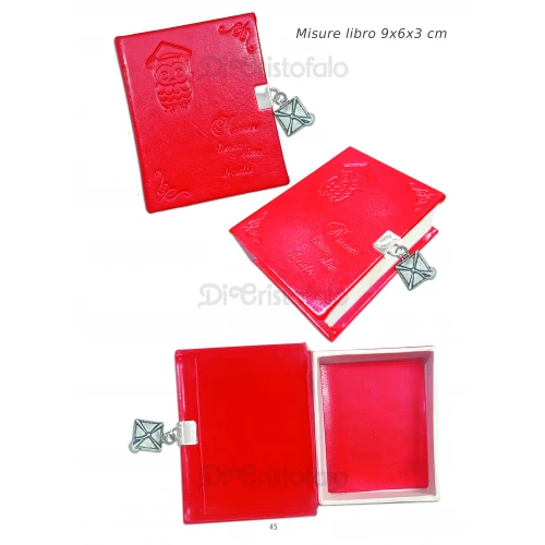 Bomboniera libro portaconfetti ciondolo tocco laurea