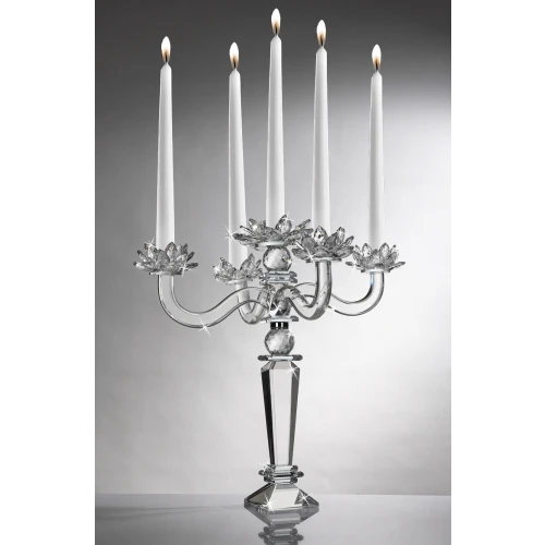 CANDELABRO 5 FIAMME IN CRISTALLO - RANOLDI 