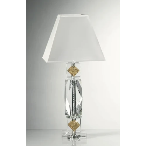 Lampada Ranoldi in Cristallo con elementi dorati cm.52