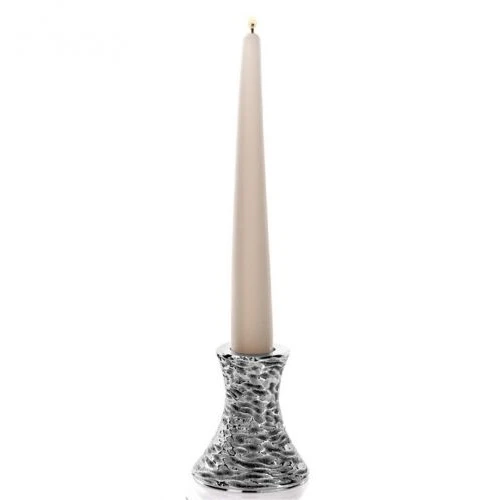 Mini candeliere rivestito in argento con candela bomboniere matrimonio - Memory 2016