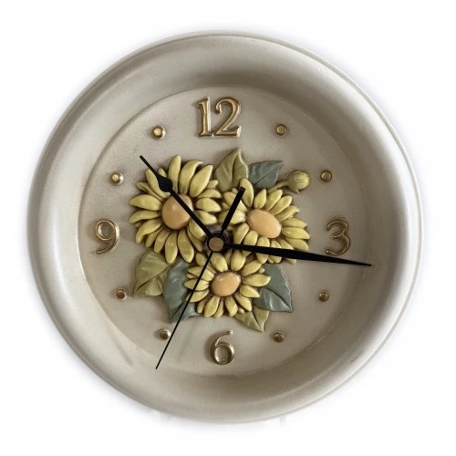 OROLOGIO DA PARETE IN CERAMICA EGAN - GIRASOLI CM.26