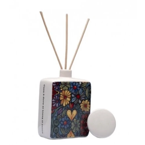 Profumatore in Porcellana Cuorematto Fiore24 - Bomboniera Matrimonio Solidale e Diffusore Ambiente