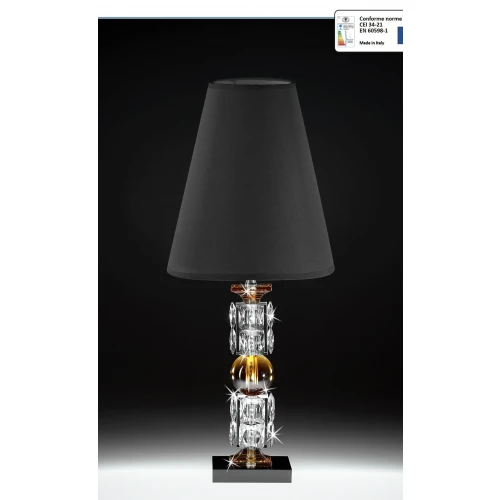 LUME IN CRISTALLO AMBRA E NERO - RANOLDI