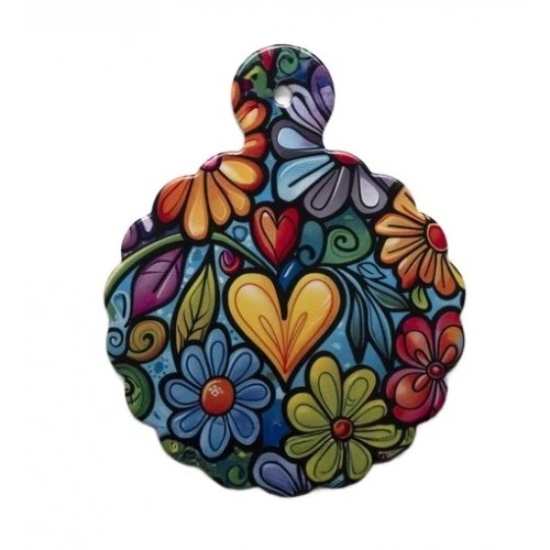 Sottopentola in Porcellana Cuorematto Fiore24 - Bomboniera Matrimonio Solidale e Utile