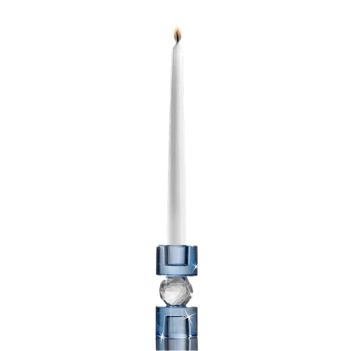 CANDELABRO 1 FIAMME IN CRISTALLO AZZURRO - RANOLDI 
