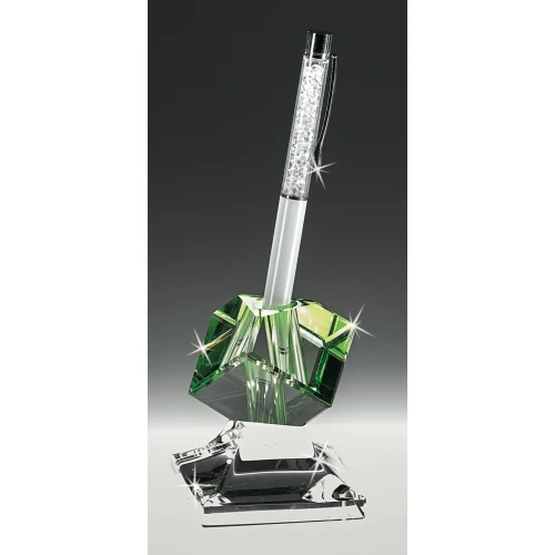 PORTAPENNA COLORATO IN CRISTALLO VERDE