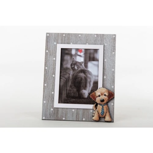 PORTAFOTO LEGNO CANE AMICI