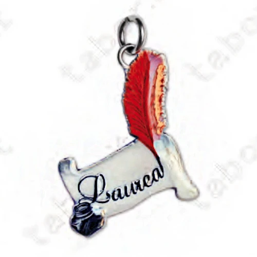 Ciondolo penna e calamaio - Bomboniera laurea