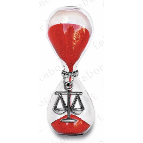 Clessidra con ciondolo bilancia - laurea in giurisprudenza