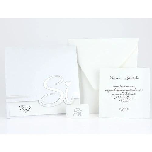 Partecipazione bianca quadrata con SI - Partecipazioni