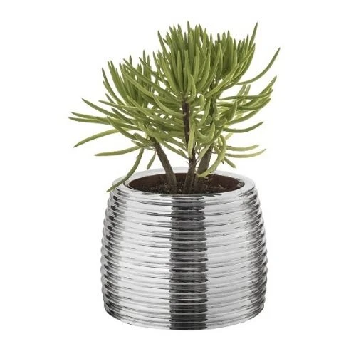 Vasetto righe argento