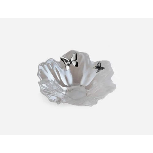 Centrino fiore in cristallo madreperlato con farfalle bomboniera nozze - Memory 2016