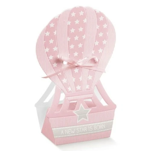 Scatolina Mongolfiera rosa