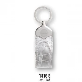 PORTACHIAVI IN PELLE CON MEMORIA USB 16GB ARGENTO
