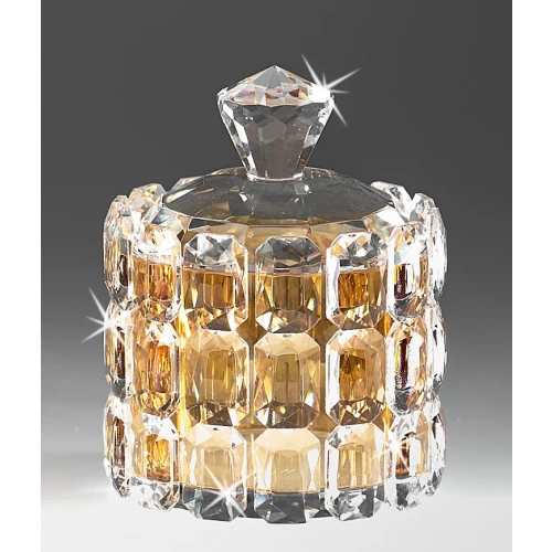 SCATOLA IN CRISTALLO DECORO ORO - RANOLDI