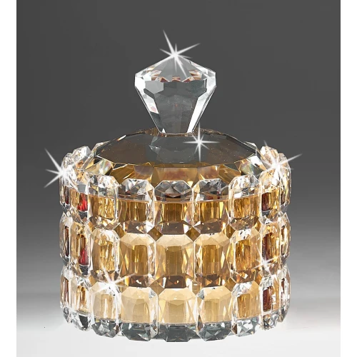 SCATOLA IN CRISTALLO DECORO ORO - RANOLDI