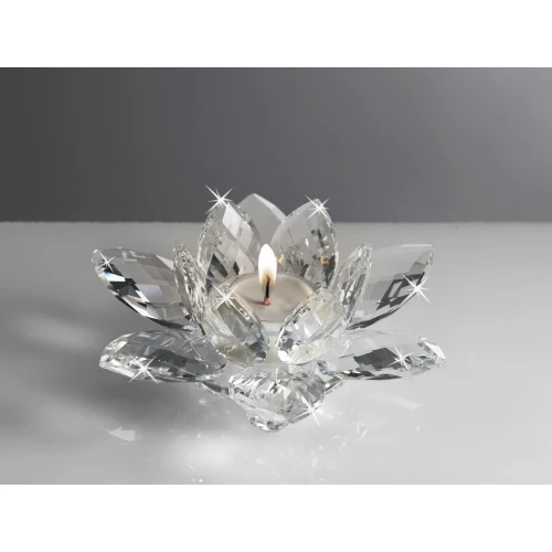 Portacandele Ninfea Ranoldi in Cristallo Sfaccettato: Bomboniera Matrimonio con Box Regalo