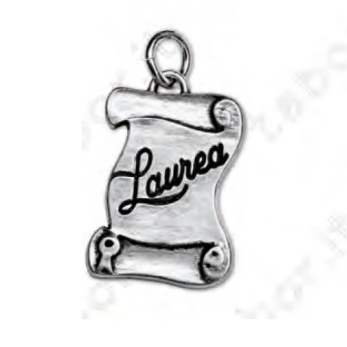 Ciondolo pergamena - Bomboniera laurea