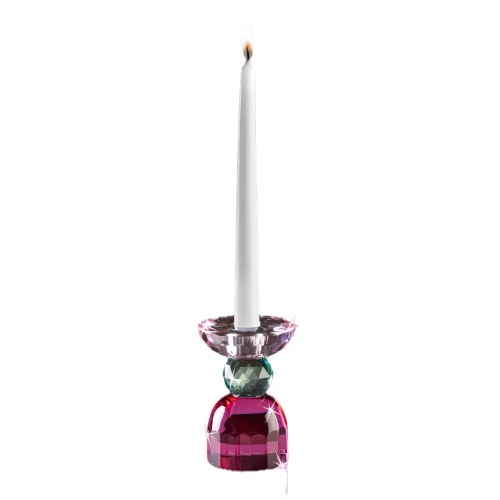CANDELABRO IN CRISTALLO COLORATO - RANOLDI 