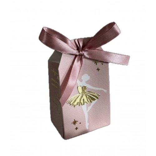 Scatola TAG porta confetti con ballerina per prima comunione bimba