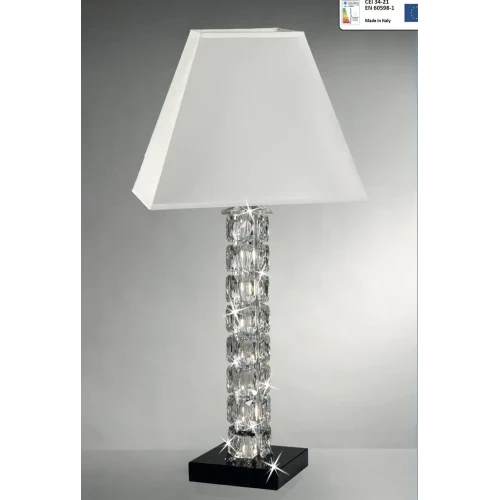 LAMPADA IN CRISTALLO CON BASE NERA - RANOLDI