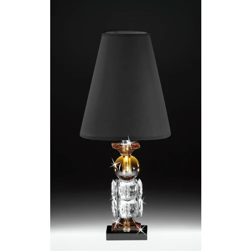 LUMETTO IN CRISTALLO AMBRA E NERO - RANOLDI