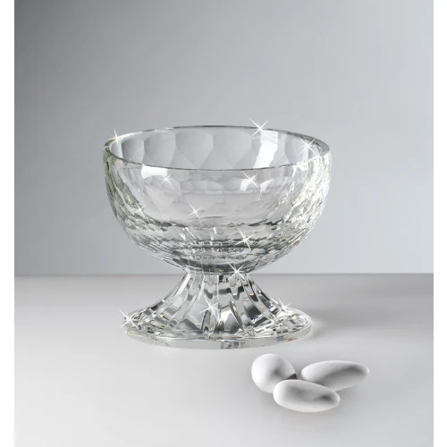 Ciotola in Cristallo Ranoldi con Base Sfaccettata: Bomboniera Matrimonio Elegante con Box