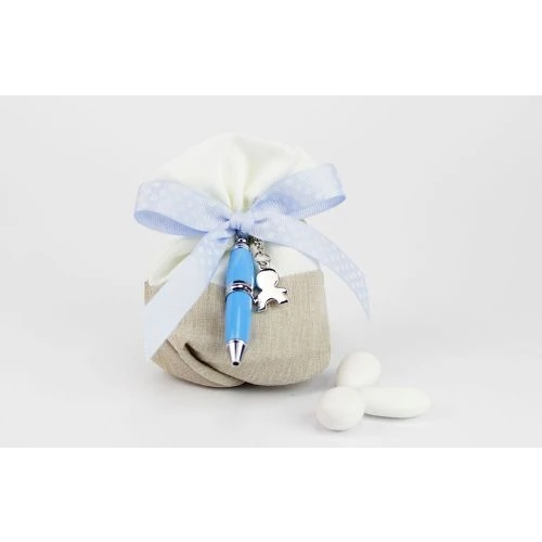 Sacchettino porta confetti con penna - bomboniera matrimonio / laurea Margot Italia