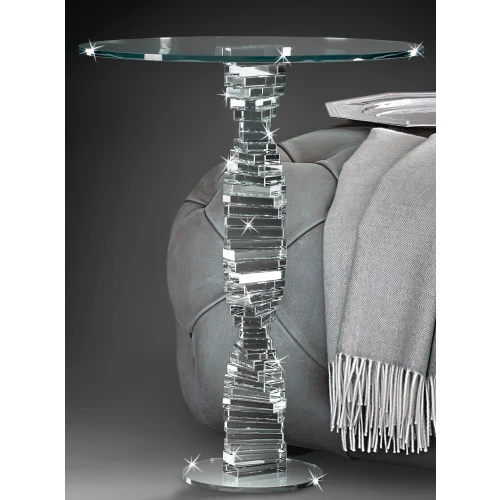 TAVOLO IN CRISTALLO CON GEMME - RANOLDI