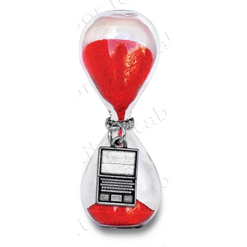 Clessidra laurea in Informatica ciondolo computer 