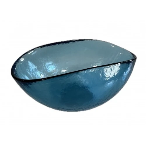 SET 5 COPPETTE GELATO/MACEDONIA IN VETRO BLU