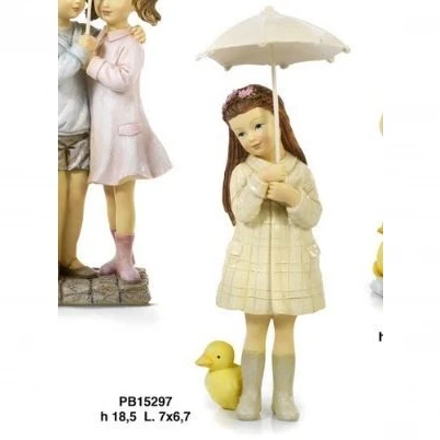 Bimba con ombrello - Mandorle